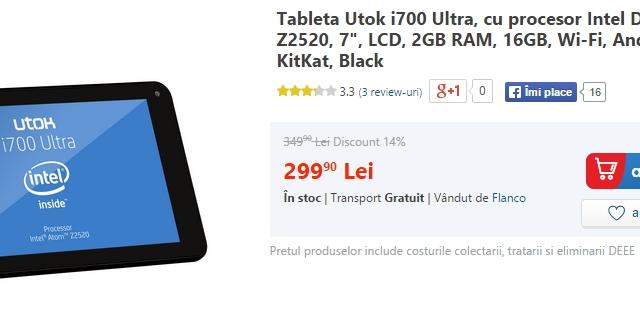 <b>Noua ofertă promoțională eMAG include 70 tablete cu prețuri de sub 500 lei; iată cele mai interesante alegeri</b>La scurt timp de la încheierea campaniei Stock Busters, eMAG revine astăzi cu un nou eveniment de reduceri ce vizează în special tabletele. În rândurile de mai jos vom arunca o privire asupra celor mai interesante tablete cu...