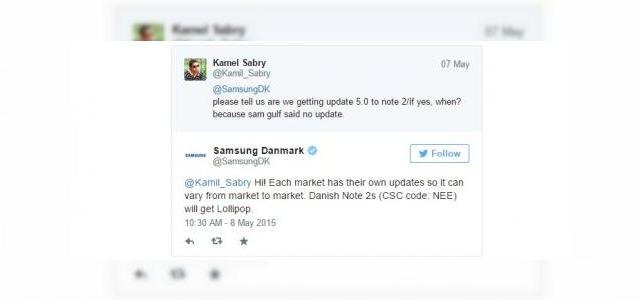 <b>Samsung Galaxy Note 2 ar putea primi Android 5.0 Lollipop doar în anumite țări</b>&Icirc;n ultimele zile, posesorii de terminale Samsung Galaxy Note 2 au fost duși dintr-o extremă &icirc;n alta, lucru ce s-a &icirc;nt&acirc;mplat ca urmare a unor postări de pe Twitter. Astfel, &icirc;n timp ce unele conturi oficiale Samsung declarau...