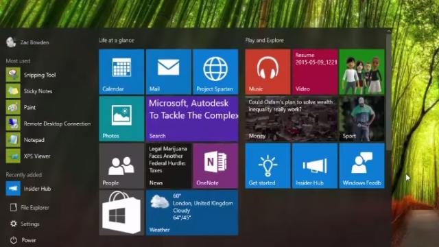 Windows 10 Build 10114 aduce modificări la meniul Start și tema Dark pentru aplicații