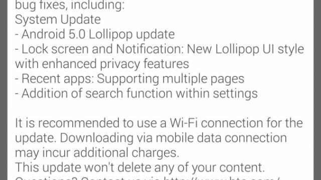 <b>HTC One Max începe să primească actualizarea la Android Lollipop</b>HTC One Max este unul dintre primele phableturi masive lansate de HTC, el dat&acirc;nd din octombrie 2013. Terminalul a primit &icirc;n sf&acirc;rşit actualizarea la Lollipop &icirc;n ultimele ore, după cum confirma şi captură de mai jos. &nbsp; Acest...