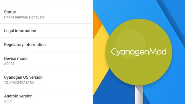 <b>OnePlus One primește începând de astăzi actualizarea la Cyanogen OS 12.1 via OTA; update bazat pe Android 5.1.1</b>Deși cei de la Cyanogen nu mai au un parteneriat încheiat cu OnePlus, iată că suportul software continuă pentru terminalele produse de către chinezi. Aflăm că începând de astăzi, utilizatorii de OnePlus One pot face update-ul la...
