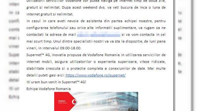 <b>Vodafone, 2 zile plus o lună!</b>Probabil aţi aflat deja de acţiunea Vodafone Rom&acirc;nia prin care aceştia oferă două zile de internet nelimitat, gratuit, 4G, pentru clienţii companiei, toate acestea &icirc;n intervalul 12 - 13 septembrie, adică chiar &icirc;n acest weekend!...