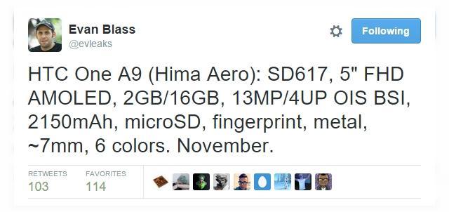<b>HTC Butterfly 3 în versiunea internațională ar putea fi lansat pe 29 septembrie, urmat de modelul mid-range One A9/Aero o lună mai târziu</b>&Icirc;n urmă cu doar o săptăm&acirc;nă, aflam prin intermediul unei invitații de presă, faptul că cei de la HTC ne pregătesc lansarea unui nou smartphone. Deși o mare parte din lumea tech consideră că data de 29 septembrie va fi ziua &icirc;n...