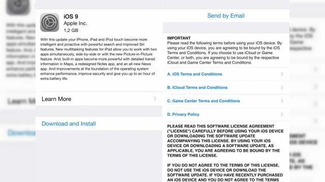 <b>iOS 9 disponibil acum spre download, ocupă în jur de 1.2 GB; Iată ce aduce nou!</b>Pentru că azi e 16 septembrie, a venit şi marele moment al actualizării la iOS 9. Apple oferă actualizarea chiar &icirc;n aceste clipe şi am primit confirmarea pe terminalele noastre după cum puteţi vedea mai jos. Aflaţi că pachetul software...