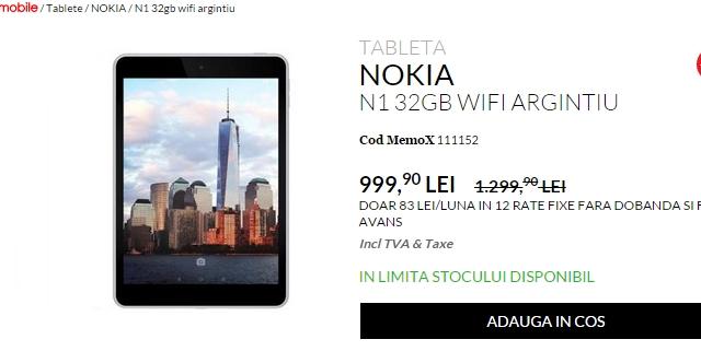 <b>QuickMobile ne aduce super-reduceri pentru acest weekend; tableta Nokia N1 costă acum 999 lei</b>&Icirc;n timp ce majoritatea retailerilor recurg la creșterea prețurilor &icirc;nainte de startul unei campanii de reduceri, trebuie să recunoaștem faptul că există și magazine ce nu procedează astfel. Un exemplu bun de luat &icirc;n seamă este...