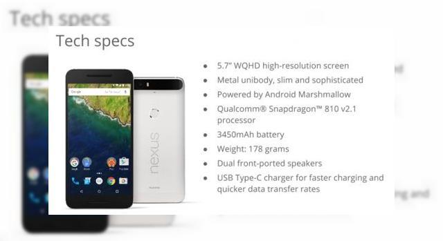 <b>O serie de materiale promoționale ne dezvăluie caracteristicile lui Nexus 6P; telefonul va sosi cu baterie de 3.450 mAh</b>Pe data de 29 septembrie, Google &icirc;mpreună cu partenerii săi hardware ne vor dezvălui noile smartphone-uri din gama Nexus. Unul dintre aceste modele va fi și Nexus 6P, phablet ce astăzi se lasă din nou admirat prin intermediul unor materiale...