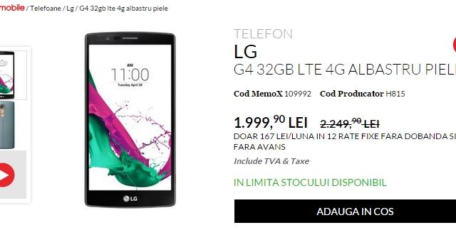 <b>QuickMobile dă startul unei noi campanii QuickEnd; LG G4 costă acum 1.999 lei</b>Cu o zi de vineri aproape &icirc;ncheiată, QuickMobile dă startul unei noi campanii de reduceri pe perioada weekend-ului, campanie denumită QuickEnd. Astfel, de astăzi, și p&acirc;nă duminică la ora 23:59, ne putem bucura de prețuri foarte bune...