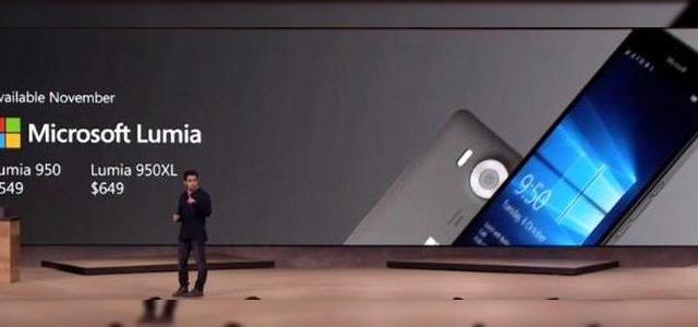 <b>Microsoft Lumia 950 şi Lumia 950 XL primesc preţuri şi date de lansare oficiale</b>Ieri &icirc;n cadrul unui eveniment oficial Microsoft a lansat noile sale flagshipuri Lumia, care aduc Windows 10 Mobile la bord. Toate dotările care erau zvonuri &icirc;n ultimele luni s-au adeverit şi am aflat şi preţuri preliminare. Azi avem...
