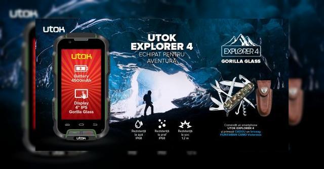 <b>UTOK Explorer 4 este un nou terminal rugged ce vine cu baterie de 4.500 mAH și certificare IP68</b>După smartphone-ul Dorel 4 ce tocmai a fost anunțat de către UTOK, iată că astăzi este rândul unui alt terminal rugged să debuteze în gama de produse ale companiei autohtone. Este vorba despre UTOK Explorer 4, device ce atrage prin...