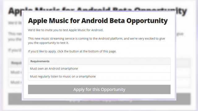 <b>Aplicația Apple Music în versiunea Beta pentru Android, poate fi testată acum de către utilizatori</b>Ieri, ați putut vedea&nbsp;chiar aici c&acirc;teva prime capturi de ecran din aplicația Apple Music &icirc;n versiunea pentru Android, software ce ar putea ajunge oficial &icirc;n Google Play p&acirc;nă la sf&acirc;rșitul acestui an. Dacă totuși...