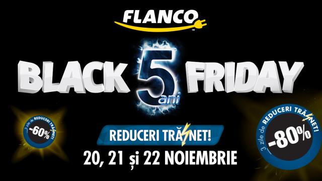 <b>Flanco va organiza campania de reduceri Black Friday în perioada 20 - 22 noiembrie; peste 400.000 produse pregătite</b>Am aflat deja cum s-au pregătit eMAG și evoMAG pentru campania de Black Friday din acest an, dar cum stau lucrurile &icirc;n tabăra Flanco. Ei bine, prin intermediul unui comunicat de presă ni se dezvăluie că reducerile vor fi afișate &icirc;n...
