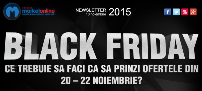 <b>MarketOnline.ro va organiza Black Friday în perioada 20 - 22 noiembrie; vine și cu o inițiativă interesantă</b>Pe ultima sută de metri, iată că și MarketOnline anunță data la care va realiza campania de Black Friday din acest an, mai precis &icirc;ntre 20-22 noiembrie. Astfel, &icirc;ncep&acirc;nd de m&acirc;ine vom beneficia de discount-uri de p&acirc;nă...