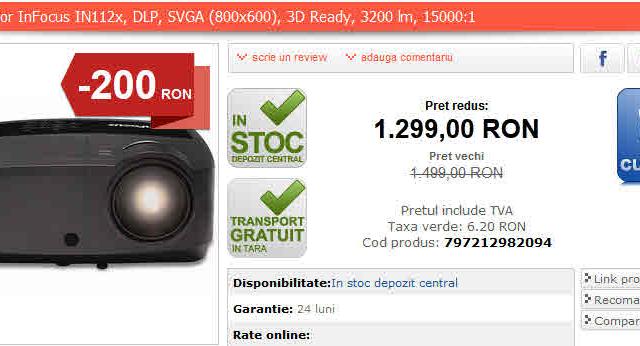 <b>Black Friday 2015 pentru cei care s-au trezit târziu: videoproiector InFocus IN112x - pentru că vine EURO 2016</b>Pentru mulţi &icirc;ncă e incredibil faptul că Rom&acirc;nia s-a calificat la EURO 2016 şi pentru că e prea mainstream să vezi meciurile naţionalei pe un smart TV, vă recomand un proiector. Nu de alta, dar un videoproiector InFocus IN112x costă...