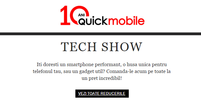 <b>QuickMobile vine cu reduceri speciale în acest weekend; BlackBerry Passport costă acum cu 400 lei mai puțin</b>&Icirc;n fiecare weekend cei de la QuickMobile ne atrag atenția prin prețurile speciale aduse pentru o serie de produse, lucru ce se &icirc;nt&acirc;mplă și astăzi. Pe l&acirc;ngă telefoane, tablete, și smartwatch-uri, magazinul de față...