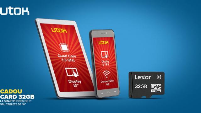 <b>UTOK revine cu reduceri pentru smartphone-uri și tablete; se oferă și carduri microSD de 32 GB pentru unele produse</b>Timp de o săptăm&acirc;nă, cei de la UTOK organizează o nouă campanie de reduceri ce ne aduce prețuri interesante pentru mai toate smartphone-urile și tabletele comercializate. Totodată, la achiziția unui telefon cu diagonala de 5 inch, sau a...