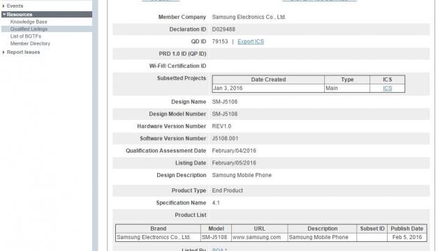 <b>Samsung Galaxy J5 (2016) şi Galaxy J7 (2016) primesc certificarea Bluetooth SIG</b>După modelele Samsung Galaxy A5 (2016) şi Galaxy A7 (2016), Samsung ne pregăteşte variante 2016 şi pentru handseturile din seria J. E vorba despre Galaxy A5 (2016) şi Galaxy J7 (2016), care au apărut pe site-ul autorităţii Bluetooth SIG. &nbsp;...