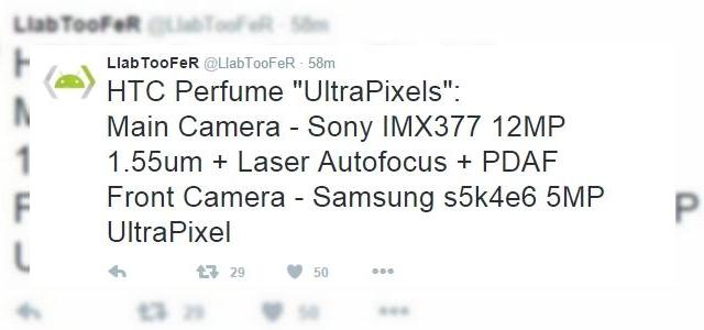 <b>HTC One M10 (Perfume) ar putea oferi un senzor foto Sony IMX377 de 12 megapixeli cu focalizare laser</b>LlabTooFer este un nume cunoscut &icirc;n lumea dezvoltatorilor de ROM-uri bazate pe Android, persoană ce astăzi are noi informații despre viitorul flagship HTC. Aparent noul terminal denumit HTC Perfume (One M10), va adopta o cameră foto principală...