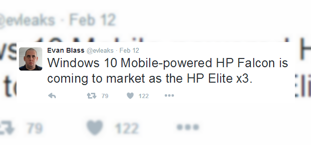 <b>Smartphone-ul HP cu Windows 10 Mobile ar urma să se numească HP Elite X3, conform lui @evleaks; Apar şi dotările pe web</b>Ştiam de ceva vreme ca HP pregăteşte un smartphone deosebit cu Windows 10 Mobile, iar azi aflăm de la @evleaks că terminalul se va numi HP Elite X3. Cu această ocazie au apărut şi dotările terminalului pe web. Cunoscut şi ca HP...