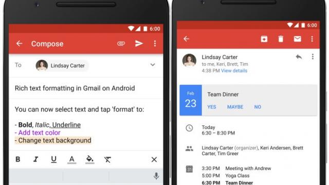 <b>Gmail e actualizat la versiunea 6.0, care aduce Rich Text Formatting şi RSPV instant</b>Gmail a primit o actualizarea nouă &icirc;n această săptăm&acirc;nă, care duce aplicaţia la versiunea 6.0, ce oferă c&acirc;teva &icirc;mbunătăţiri binevenite. Spre exemplu, &icirc;n Gmail 6.0 putem da RSVP mai rapid la invitaţii fără a...