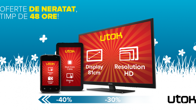 <b>Ofertele UTOK sunt din nou în centrul atenției; 48 ore de reduceri pentru cele mai populare produse comercializate</b>Cum primăvara &icirc;ncepe să-și facă simțită prezența &icirc;ncet-&icirc;ncet, se pare că și ofertele din partea magazinelor online &icirc;nfloresc &icirc;n această perioadă. De astăzi și p&acirc;nă pe data de 17 martie la ora 9:59,...