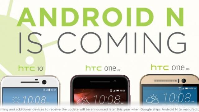 <b>HTC confirmă sosirea lui Android N pe smartphone-urile HTC 10, One M9 și One A9</b>Urmând anunțul Google cu privire la data de lansare a versiunii finale Android N, cei de la HTC au ținut să menționeze că utilizatorii de terminale HTC 10, One M9 și One A9 se vor putea bucura de noul release software la scurt timp. Așadar, avem un soi de