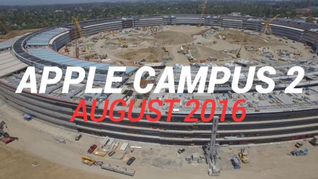 <b>Apple Campus 2 evoluează văzând cu ochii: iată cum arată construcţia cu 4 luni înainte de finalizare, filmată cu o dronă 4K (Video)</b>Cu 4 luni înainte de finalizarea lucrărilor, vedem noul campus al celor de la Apple filmat cu o dronă 4K și astfel remarca cât de uriaș va fi acesta. Structura centrală cea în formă de inel, este aproape finalizată și singurul lucru rămas de făcut este