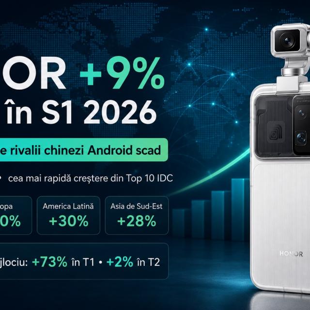 HONOR crește cu 9% global, performanțe remarcabile în Europa și Orientul Mijlociu