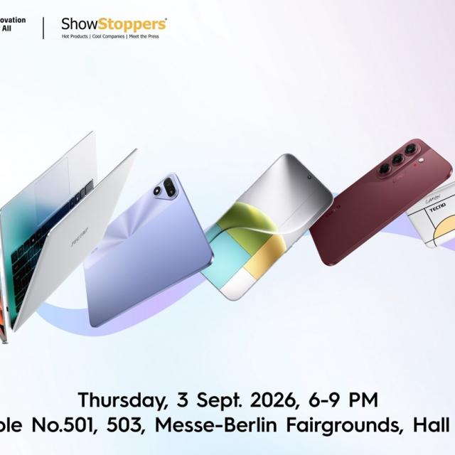 Tecno prezintă la IFA 2026 telefon fără margini și laptop convertibil cu balama 360°